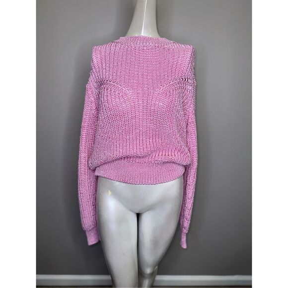 Isabel Marant Chunky Knit Crew Neck Yandra Pullover Sweater Pink US 6 $770 - Picture 4 of 11